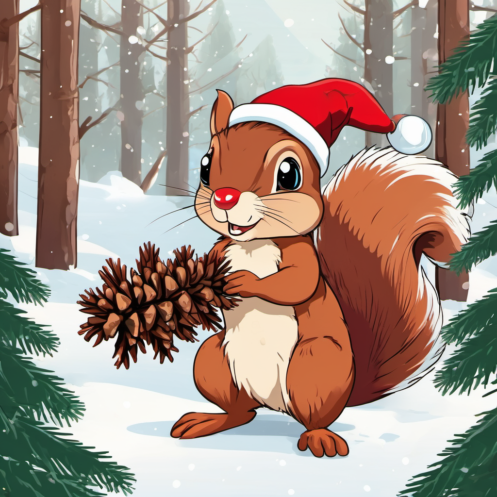 Christmas squirrel